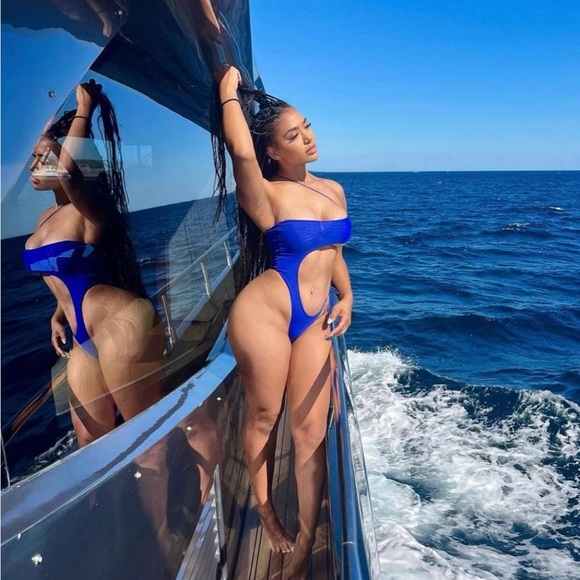 lips and honey Swim Lips And Honey Naomi One Piece Monokini Playsuit Cobalt Blue Mesh Poshmark